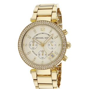Michael Kors Women's Gold-tone Crystal Watch